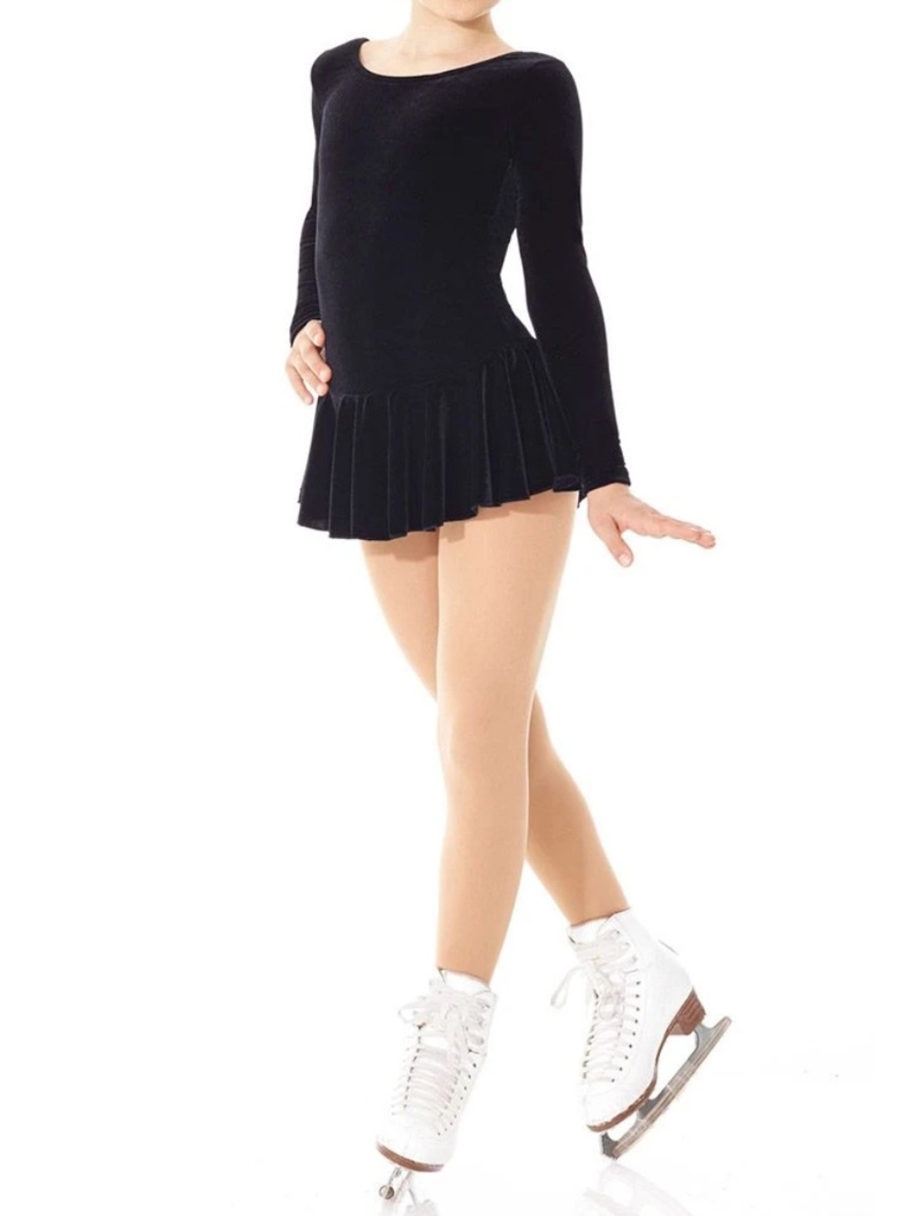 Mondor NWT Examination Dress Black Velvet Skating Competition Girls L